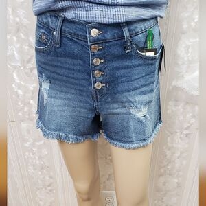 Rachel Roy Distressed Denim Shorts
